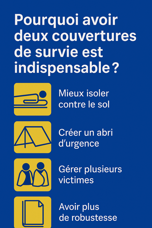 Pourquoi avoir deux couvertures de survie est indispensable ?