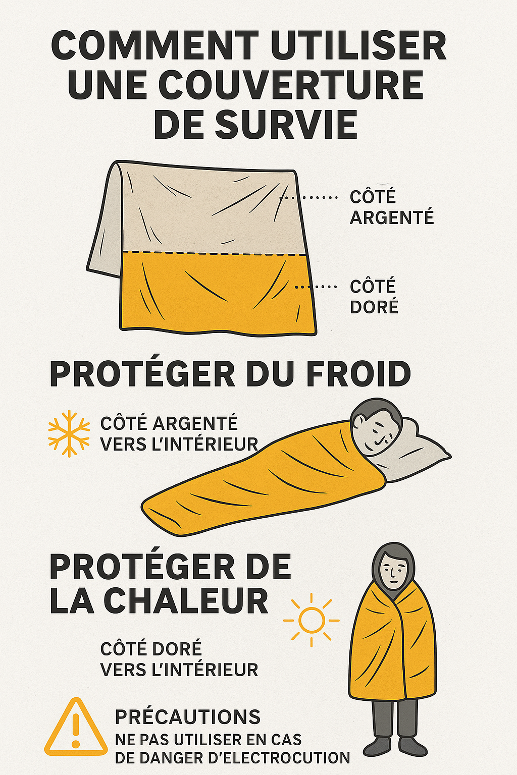 Comment utiliser une couverture de survie : le guide complet